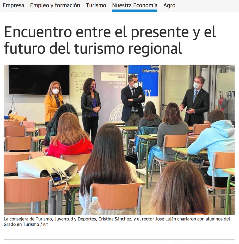 Jornada de Bienvenida 21/22 realizada por el Rector de la Universidad de Murcia y su equipo.