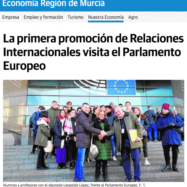 Alumnos de RRII visitan el Parlamento Europeo